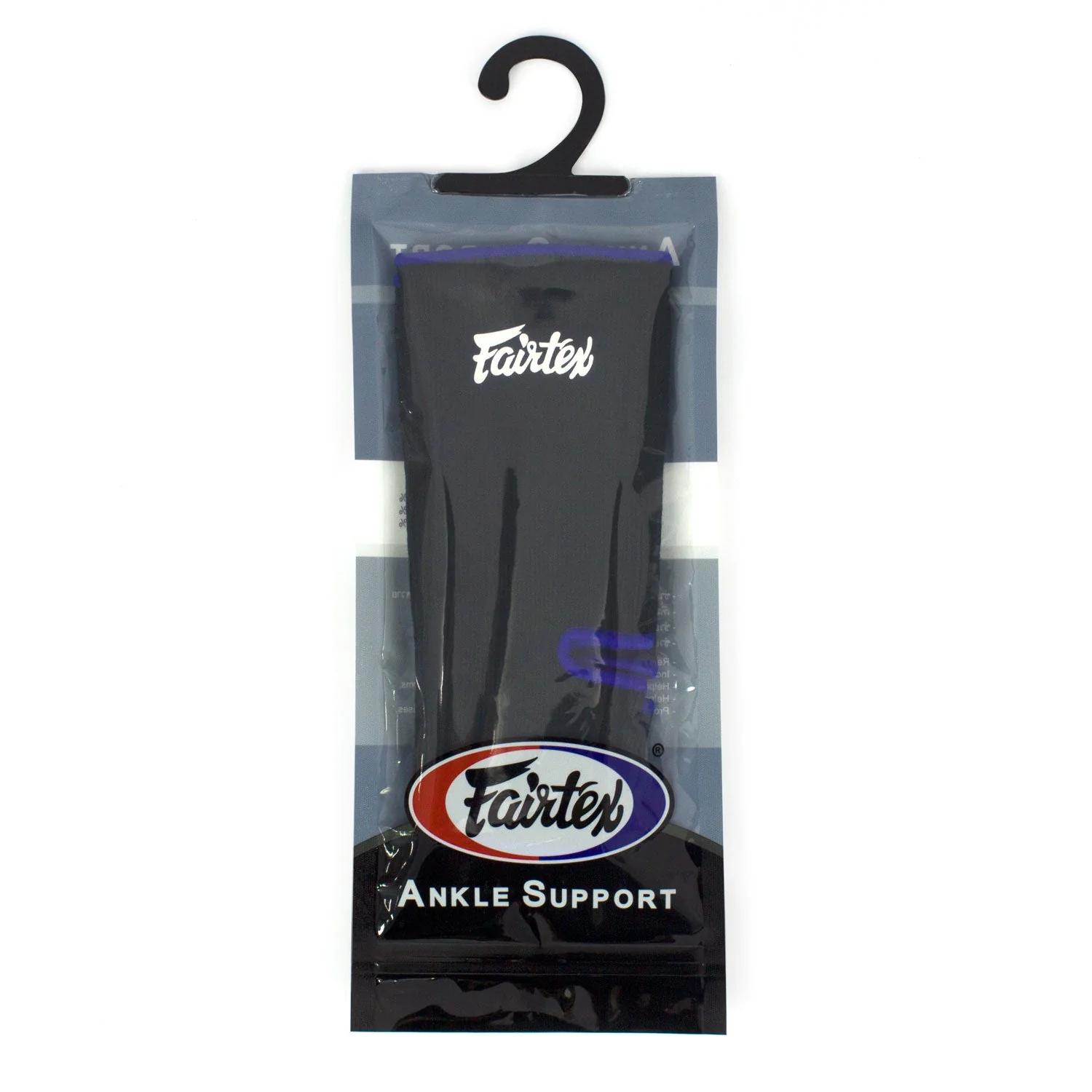 Fairtex AS1 Ankle Supports Black-Blue - Sized - Image 2