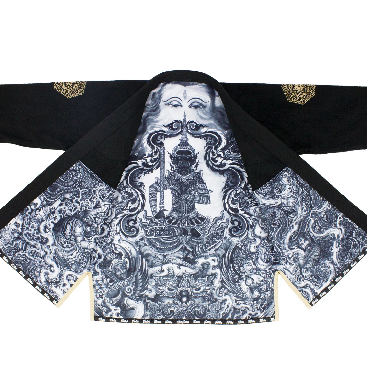 BJJ3 Fairtex Treeburam Premium BJJ Gi Black - Image 3