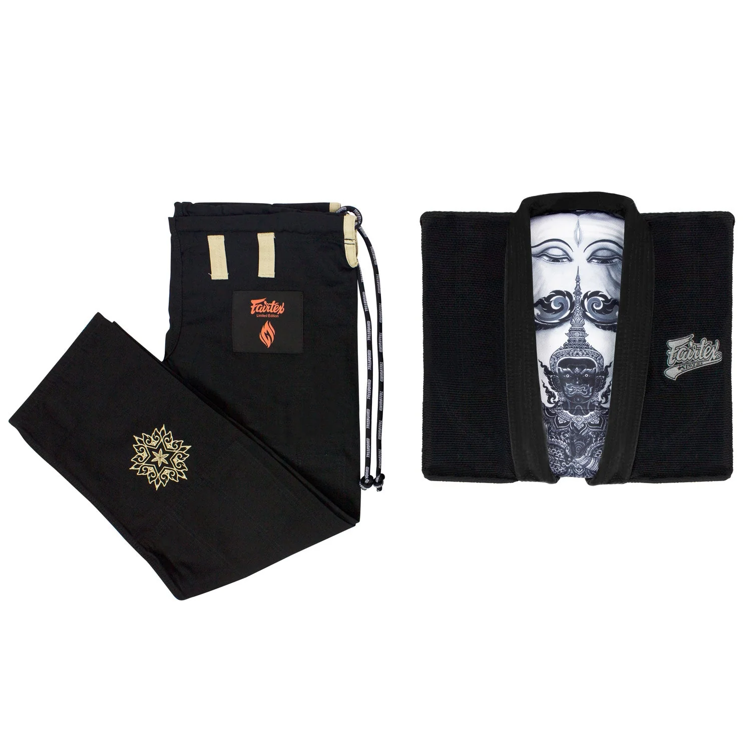 BJJ3 Fairtex Treeburam Premium BJJ Gi Black - Image 4