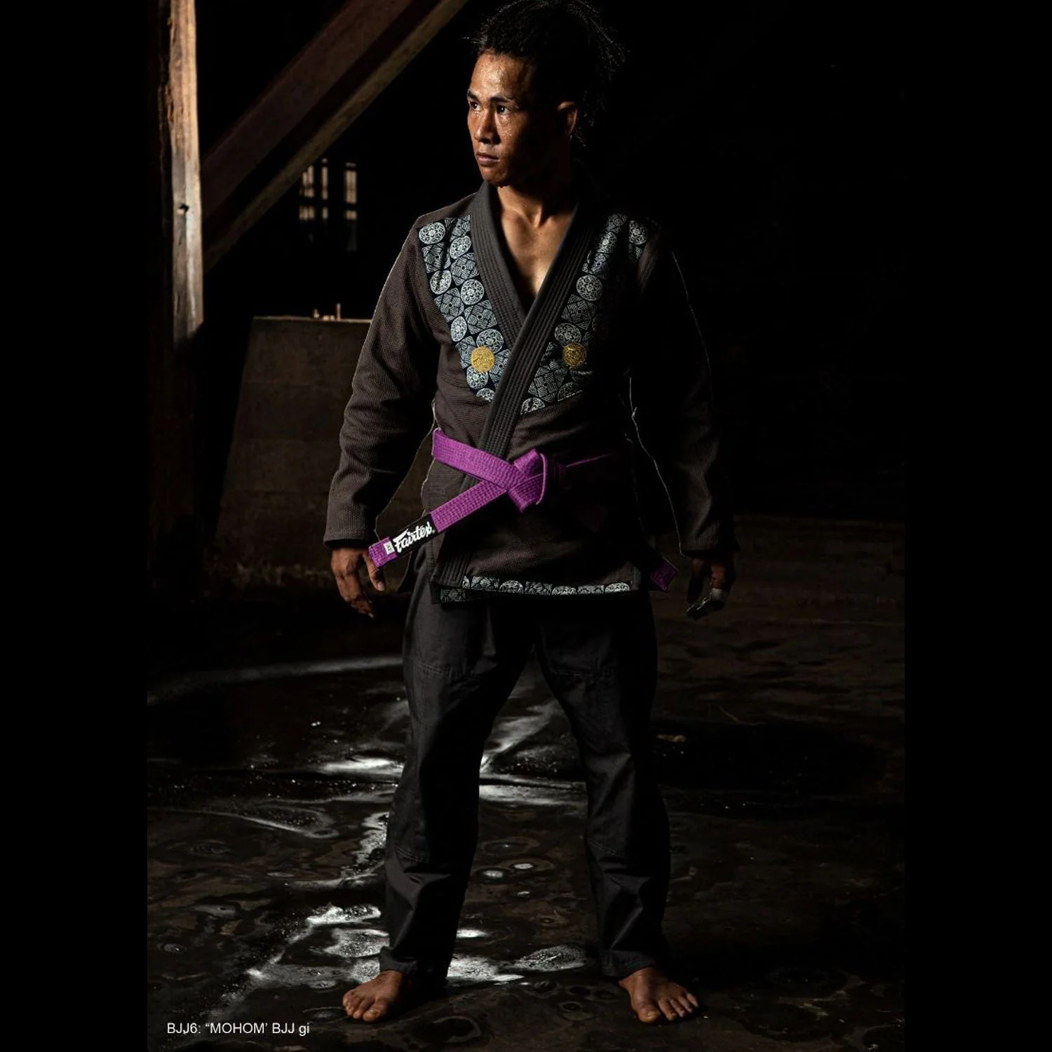 BJJ6 Fairtex Mohom Premium BJJ Gi Grey - Image 3