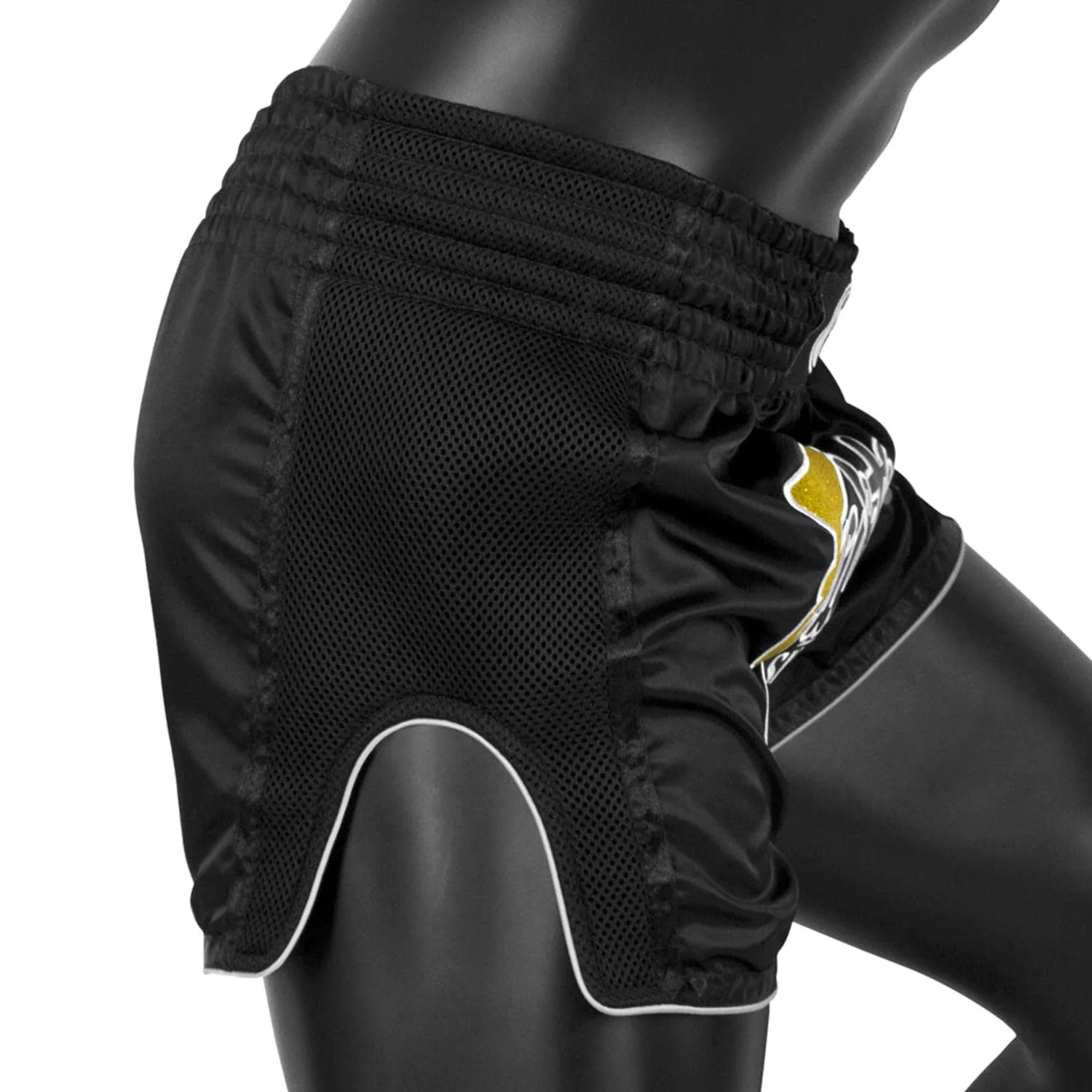 BS1708 Fairtex Slim Fit Muaythai Shorts Black - Image 4