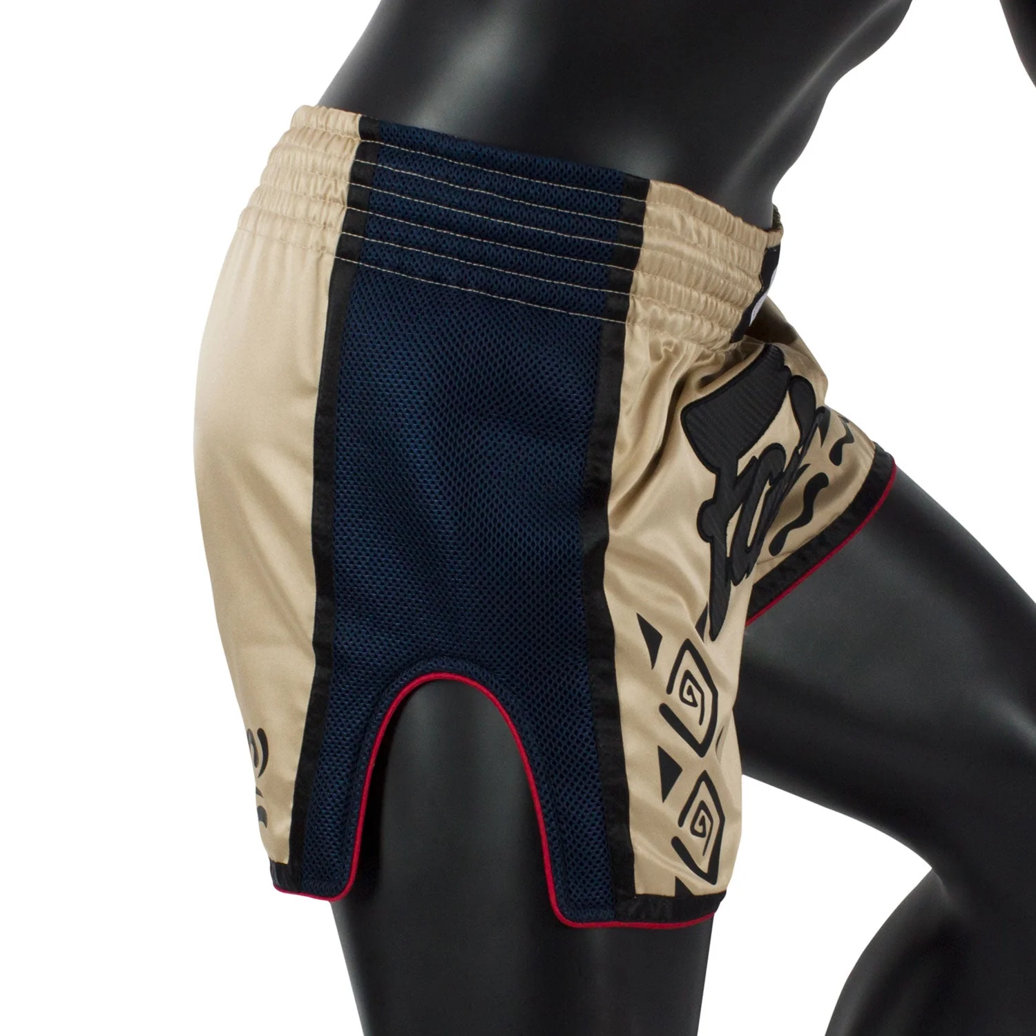 BS1713 Fairtex Slim Fit Muaythai Shorts Khaki - Image 4