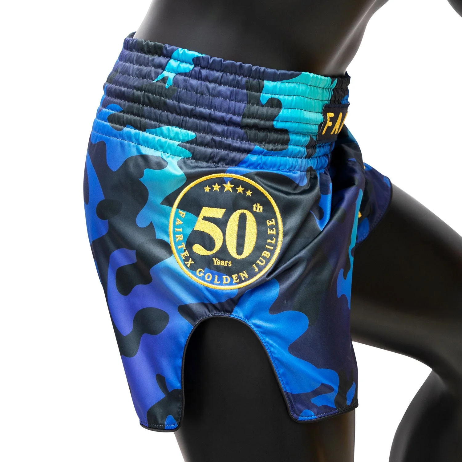 BS1916 Fairtex Golden Jubilee Luster Muaythai Shorts - Image 4