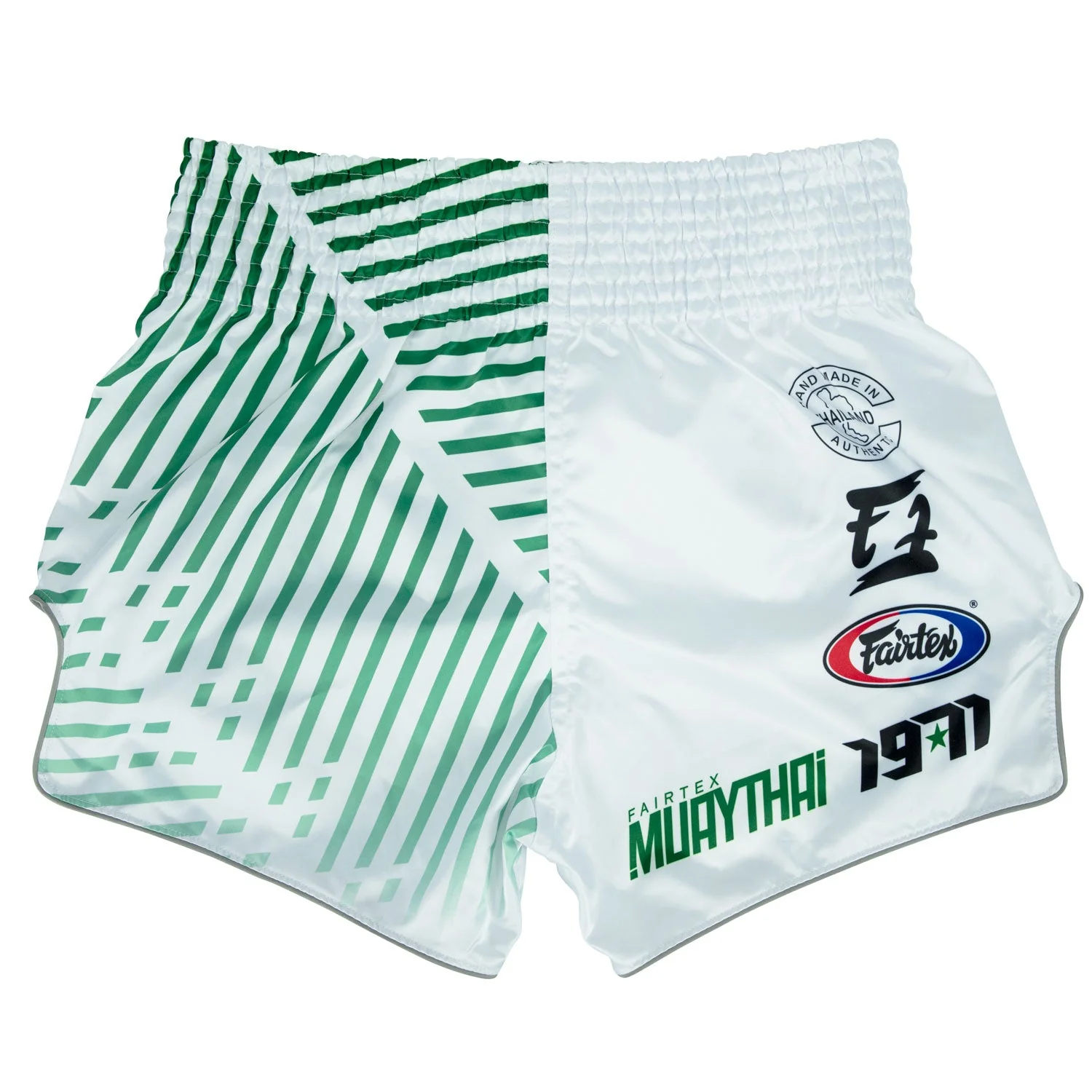 BS1923 Fairtex Racer Muaythai Shorts White - Image 2