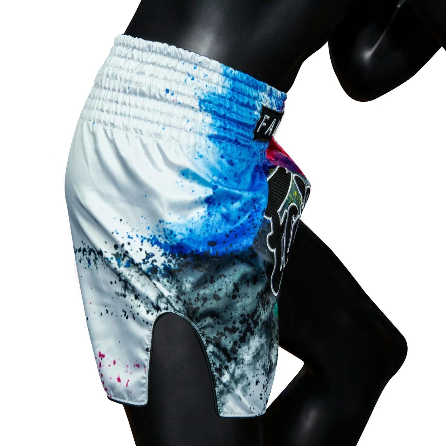 BS1937 Fairtex Acid Jazz White Muaythai Shorts - Image 4