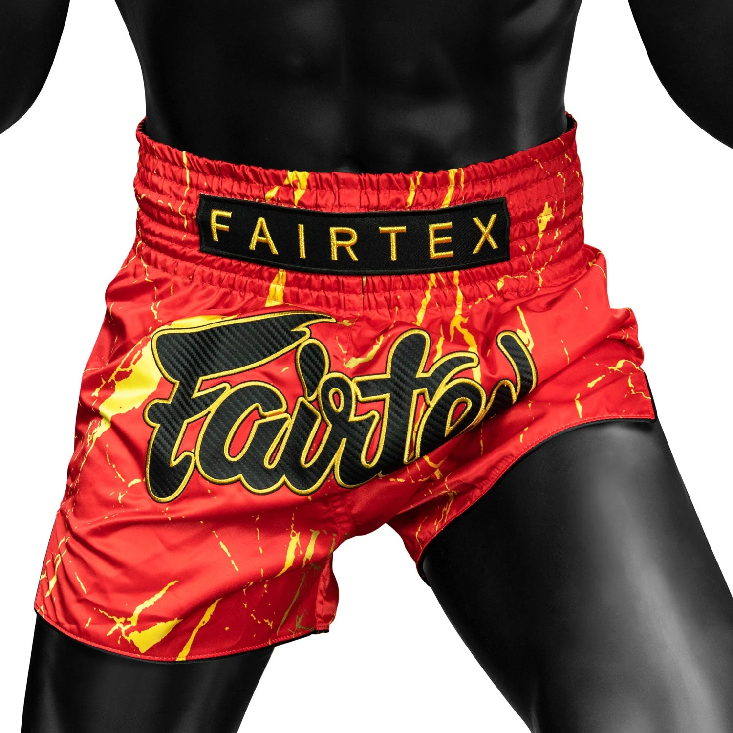 BS1946 Fairtex Inferno Muaythai Shorts Red - Image 3