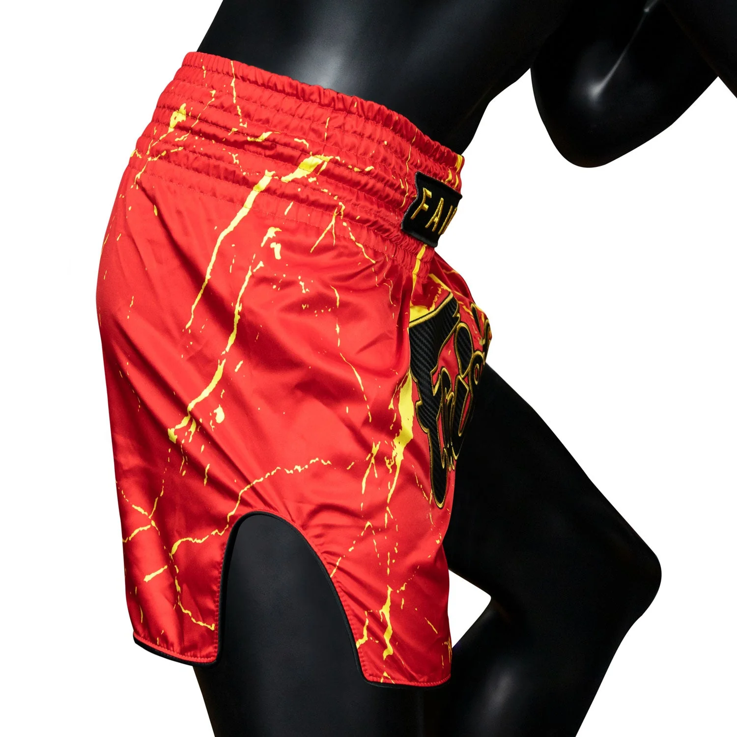 BS1946 Fairtex Inferno Muaythai Shorts Red - Image 4