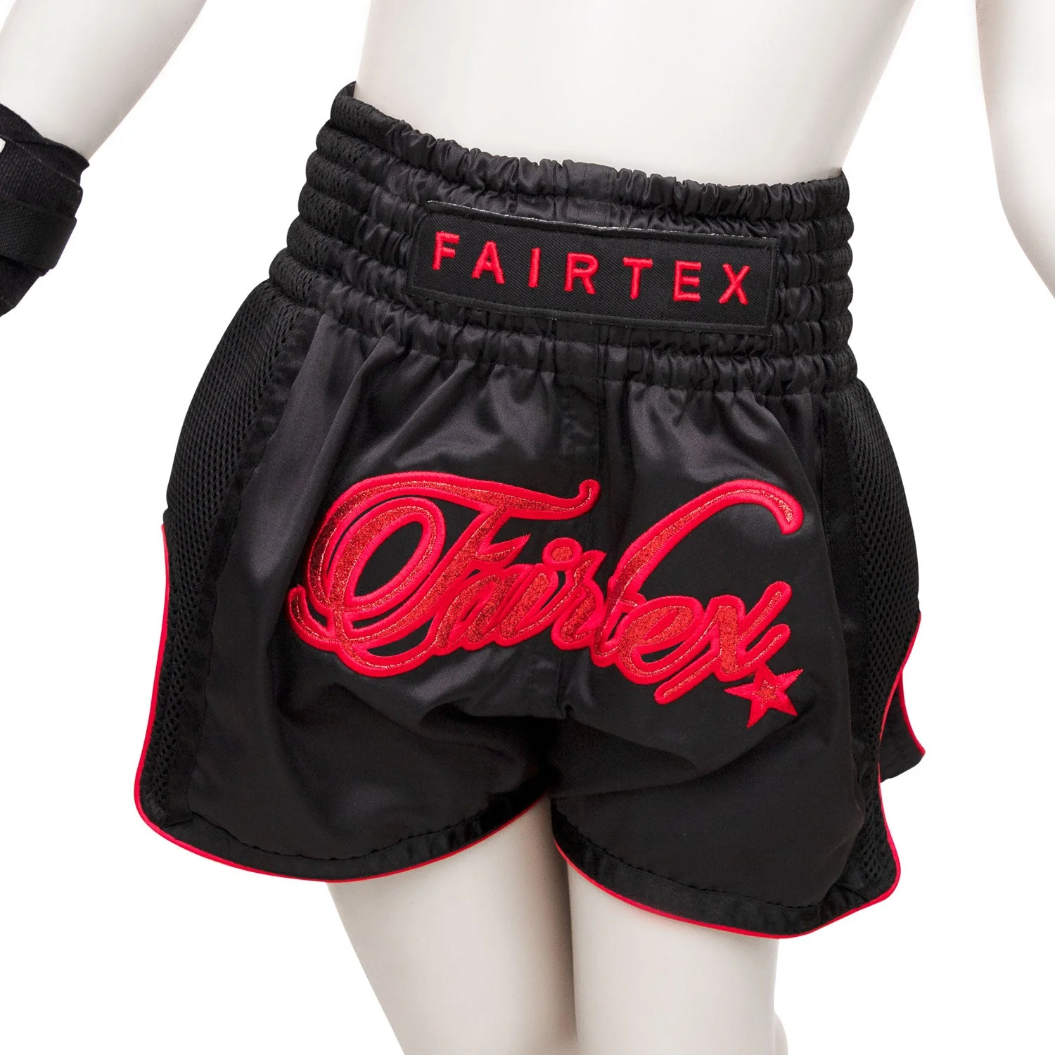 BSK2104 Fairtex Kids Muaythai Shorts Midnight Red - Image 3