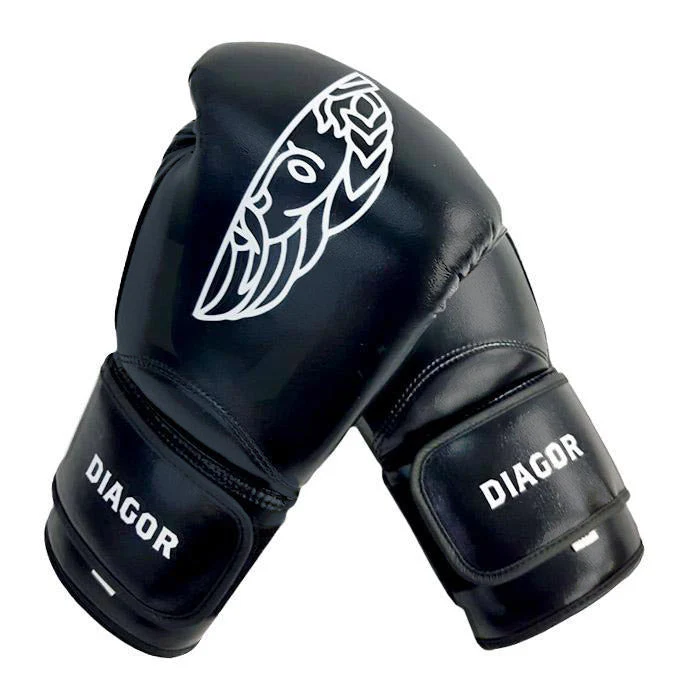 Diagor Olympic Boxing Gloves 12oz Black - Image 3