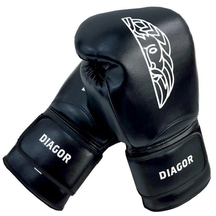 Diagor Olympic Boxing Gloves 12oz Black - Image 4