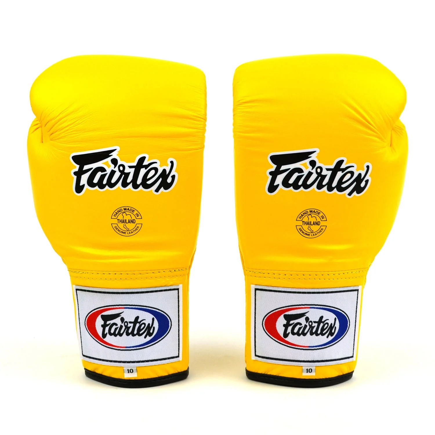 Fairtex BGL6 Lace-up Competition Boxing Gloves - Yellow - Image 2