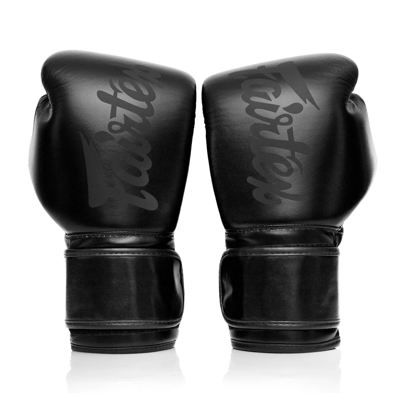 Fairtex BGV14SB Microfibre Boxing Gloves - Solid Black - Image 2