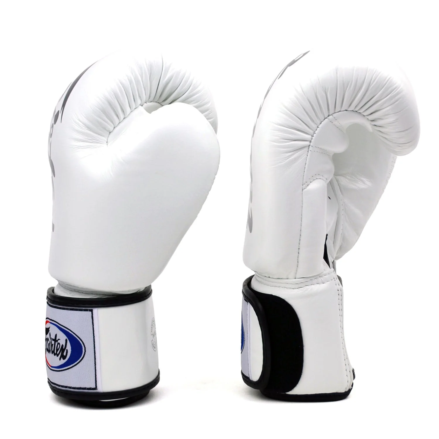 Fairtex BGV19 Deluxe Tight-Fit Boxing Gloves - White - Image 4