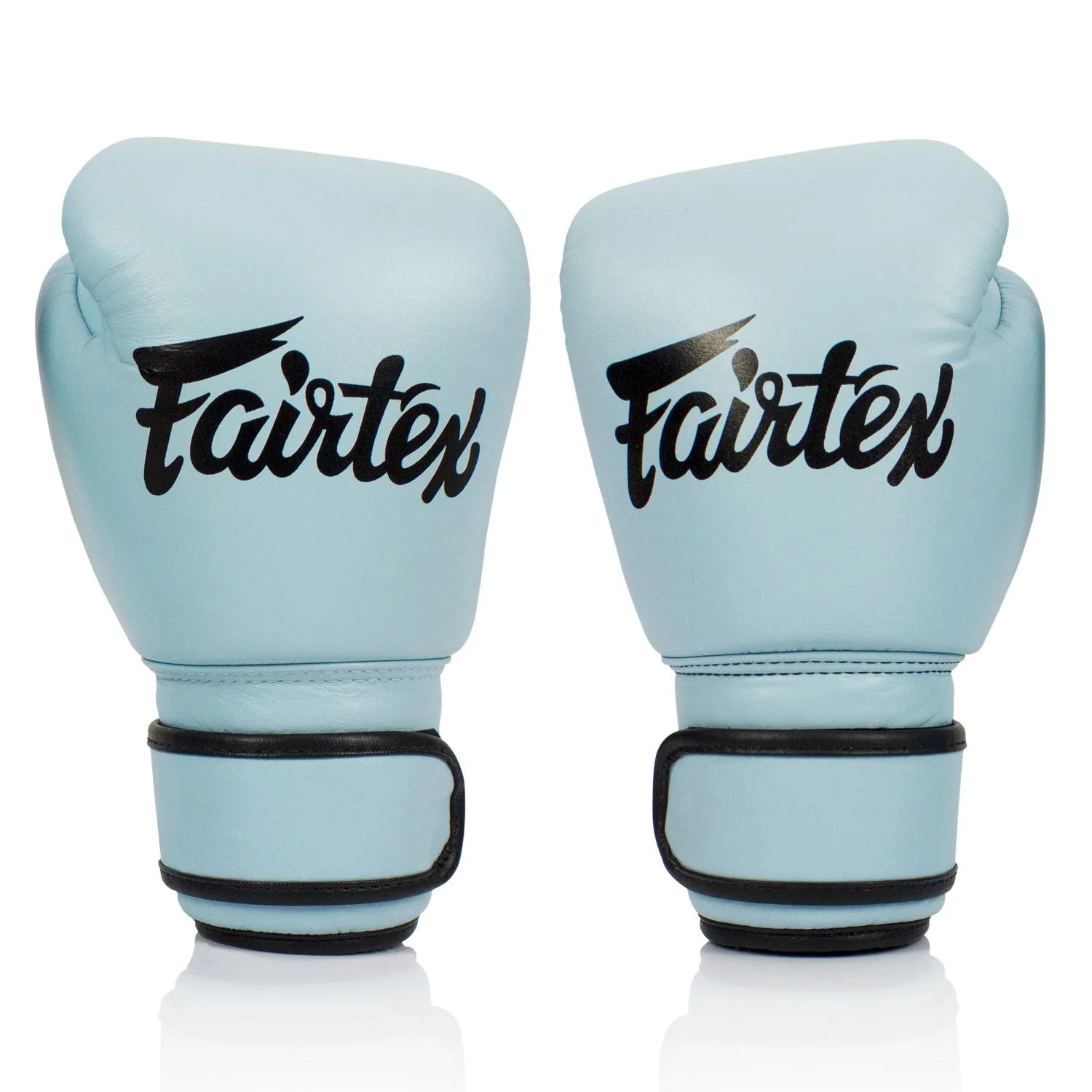 Fairtex BGV20 Leather Boxing Gloves - Pastel Blue - Image 2
