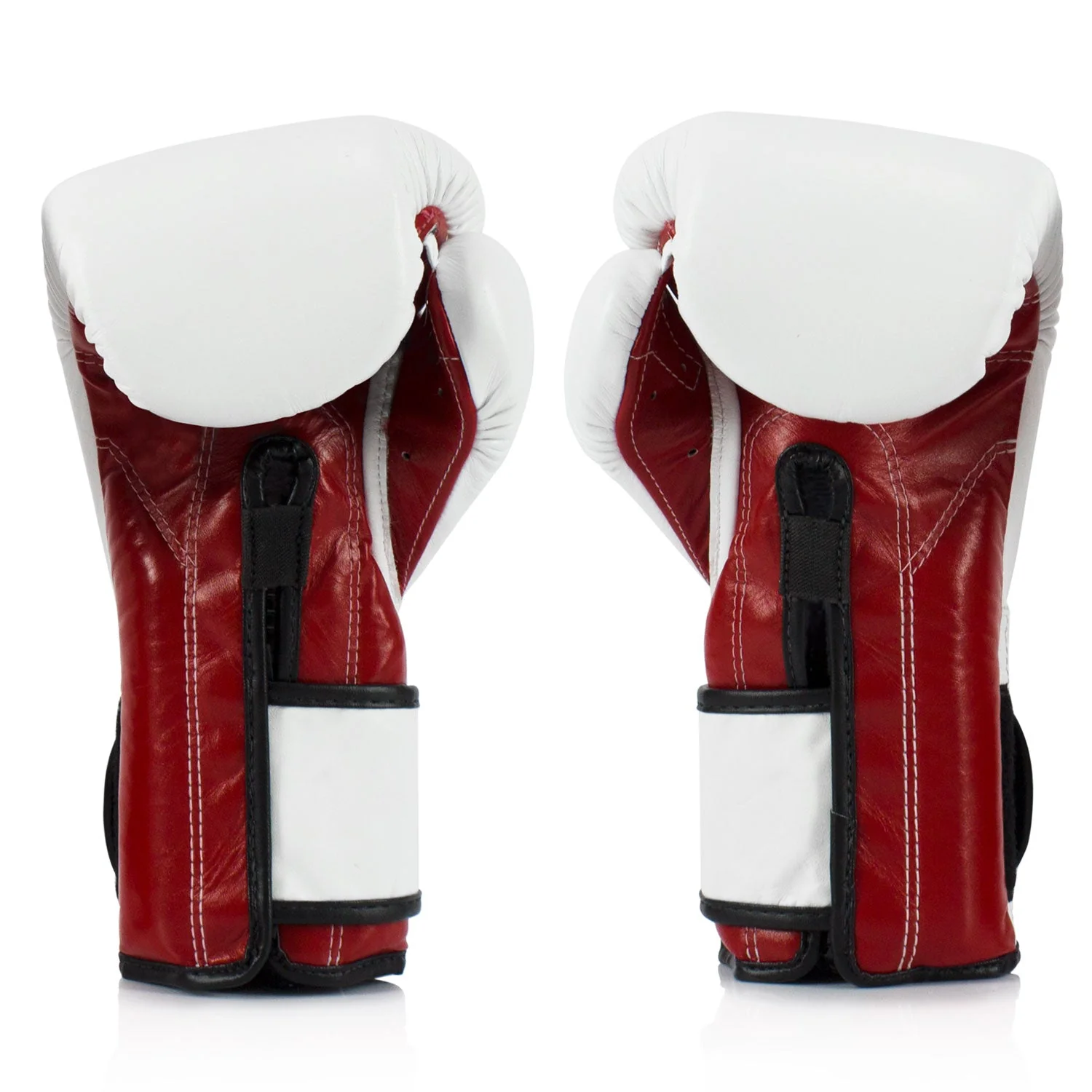 Fairtex BGV9 Mexican Style Boxing Gloves - White-Red - Image 3