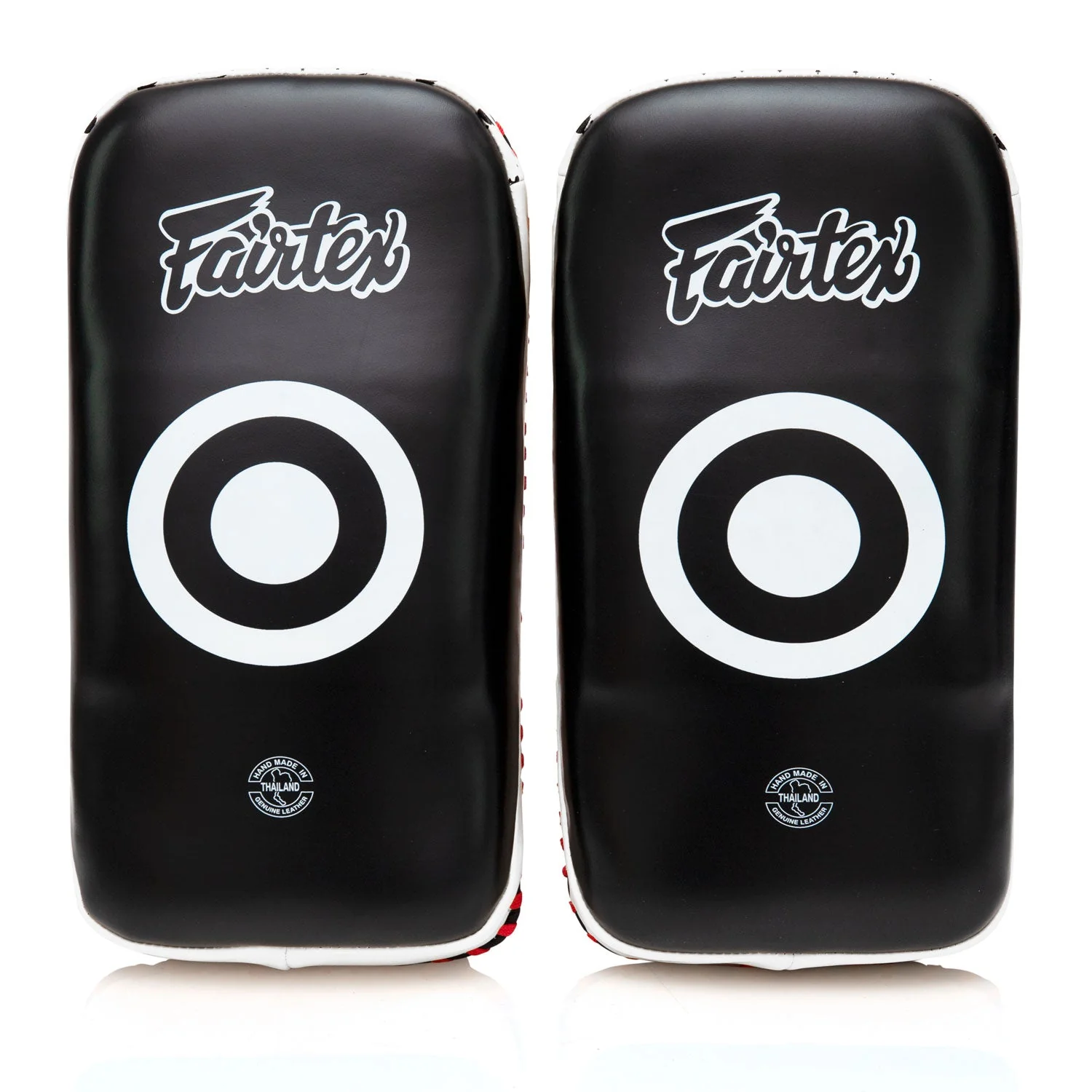 Fairtex KPLC2 Curved Thai Kick Pads Standard - Black-White - Image 2