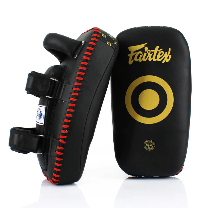 Fairtex KPLC5 Microfibre Thai Kick Pads - Black - Image 2