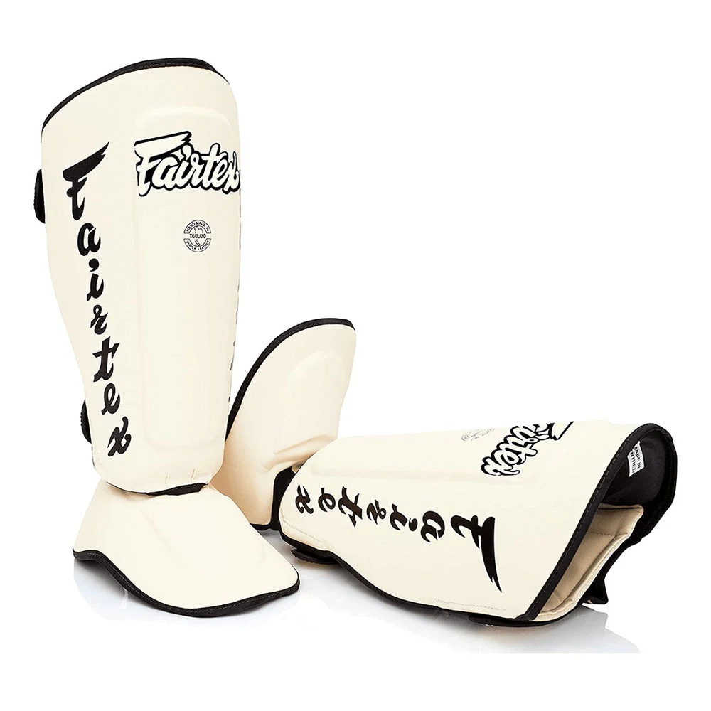 Fairtex SP7 Twister Detachable Shin Guards  - White - Image 2