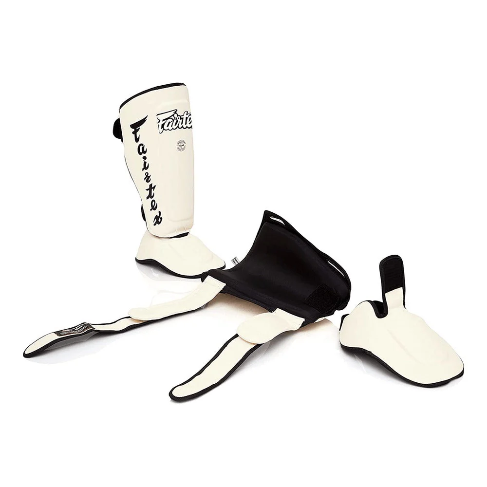 Fairtex SP7 Twister Detachable Shin Guards  - White - Image 5