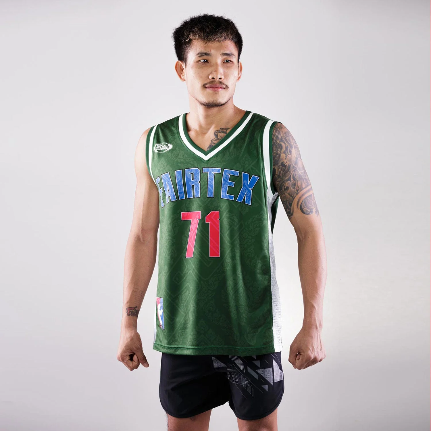 JS19 Fairtex Basketball Jersey Green - Image 3