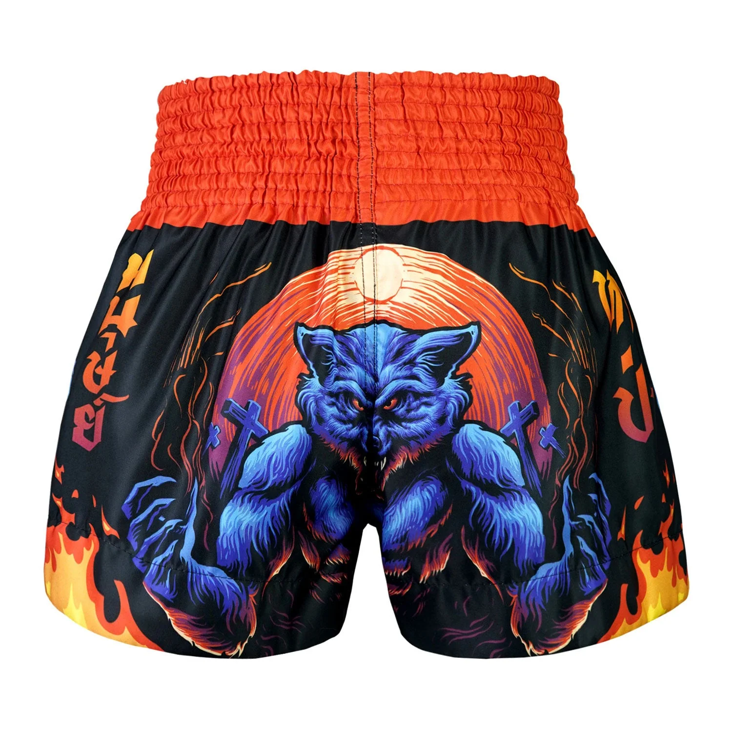 MS683 TUFF Muay Thai Shorts Midnight Werewolf - Image 3