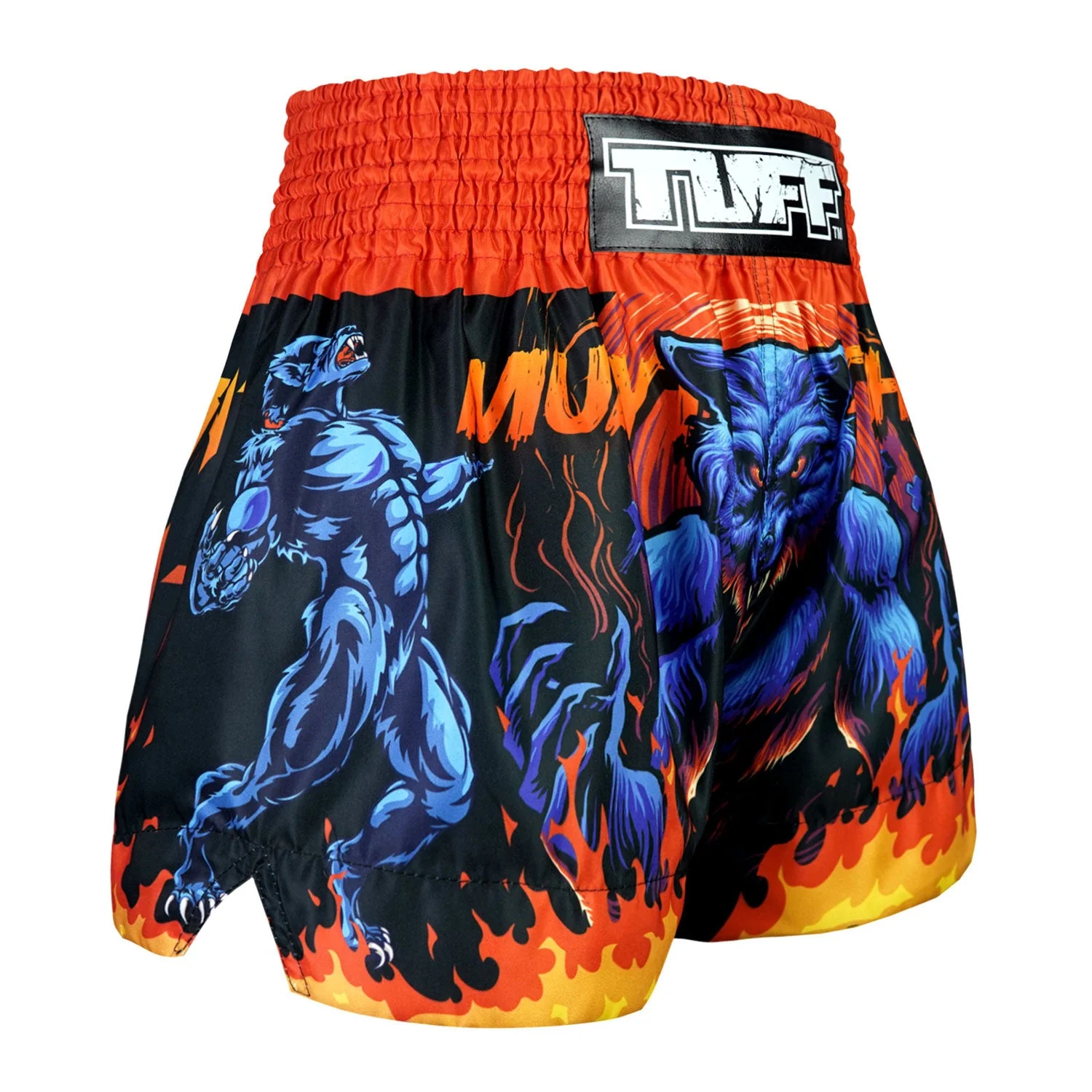 MS683 TUFF Muay Thai Shorts Midnight Werewolf - Image 4