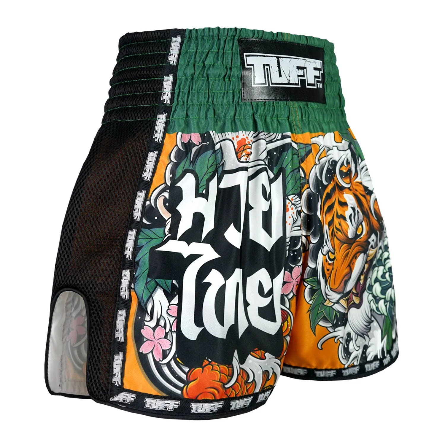 MSC105 TUFF Muaythai Shorts Retro Style Tora Mori to Kingyo - Image 4
