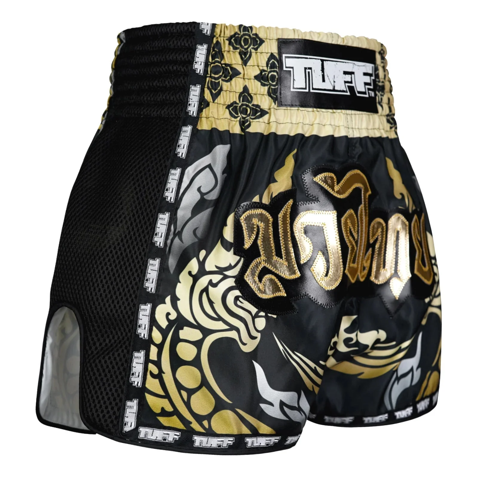 MSC107 TUFF Muaythai Shorts Retro Style The King Of Naga - Image 4