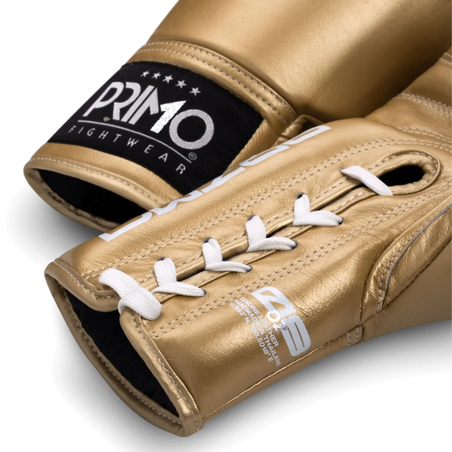 Primo Mamba Series Pro Lace-Up Boxing Gloves - Gold - Image 2