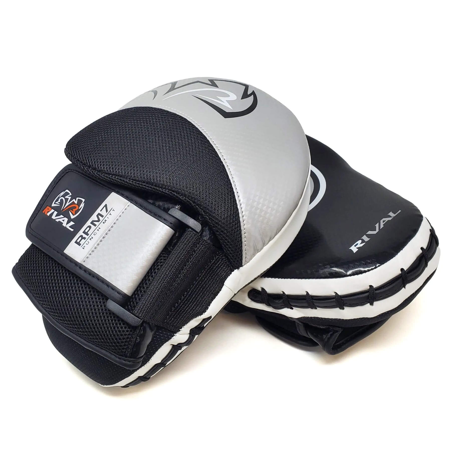 Rival RPM7 Fitness Plus Punch Mitts Silver/ Black - Image 3