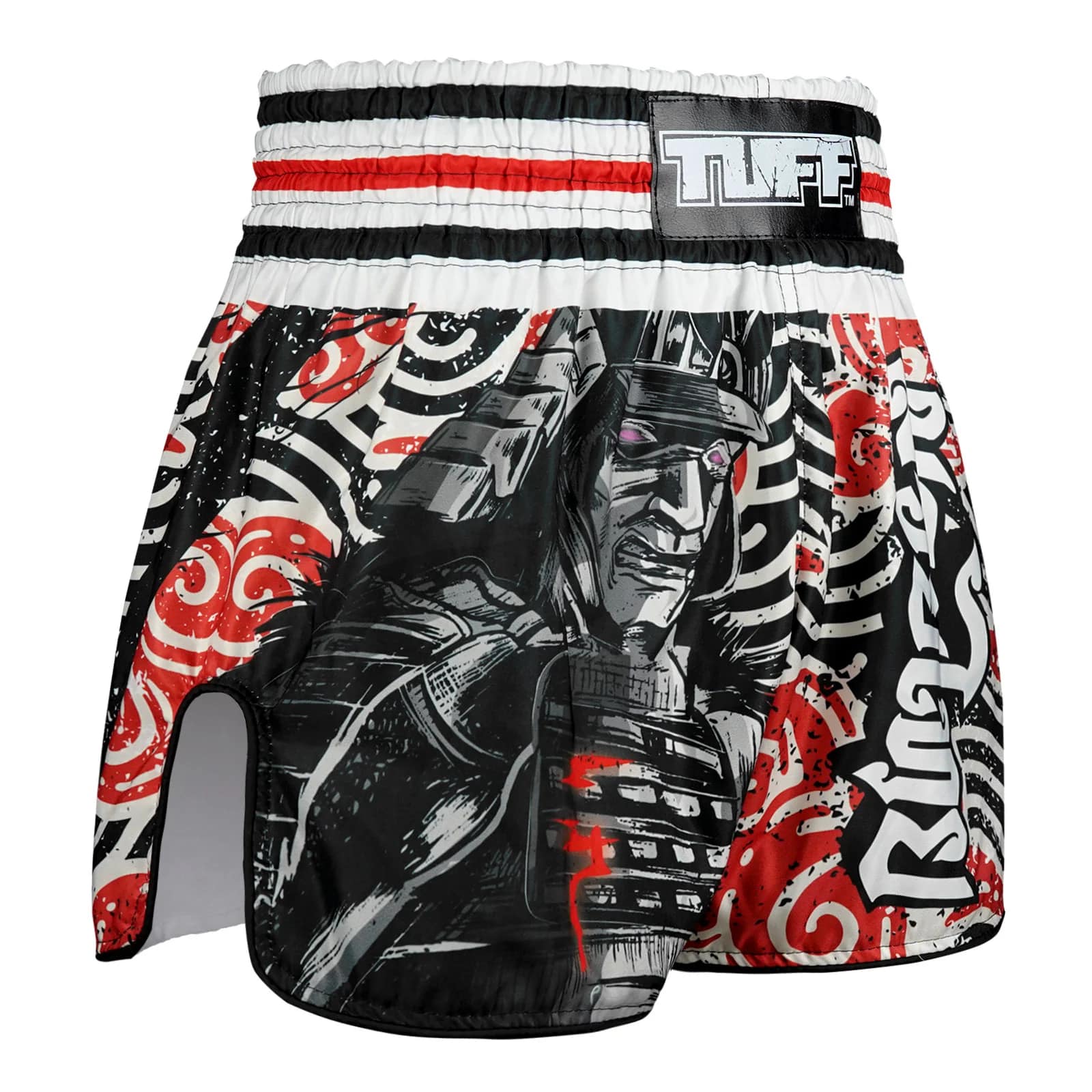 RMS102 TUFF High-Cut Retro Muaythai Shorts Waves of Bushido Elegance - Image 4