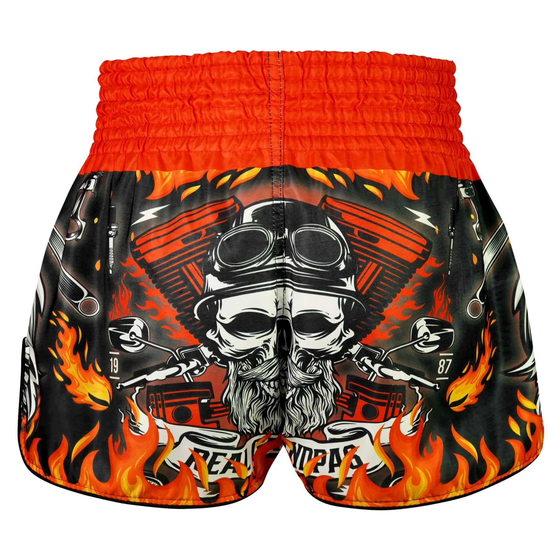 RMS108 TUFF High-Cut Retro Muaythai Shorts Graybeard and The Eagle - Image 3