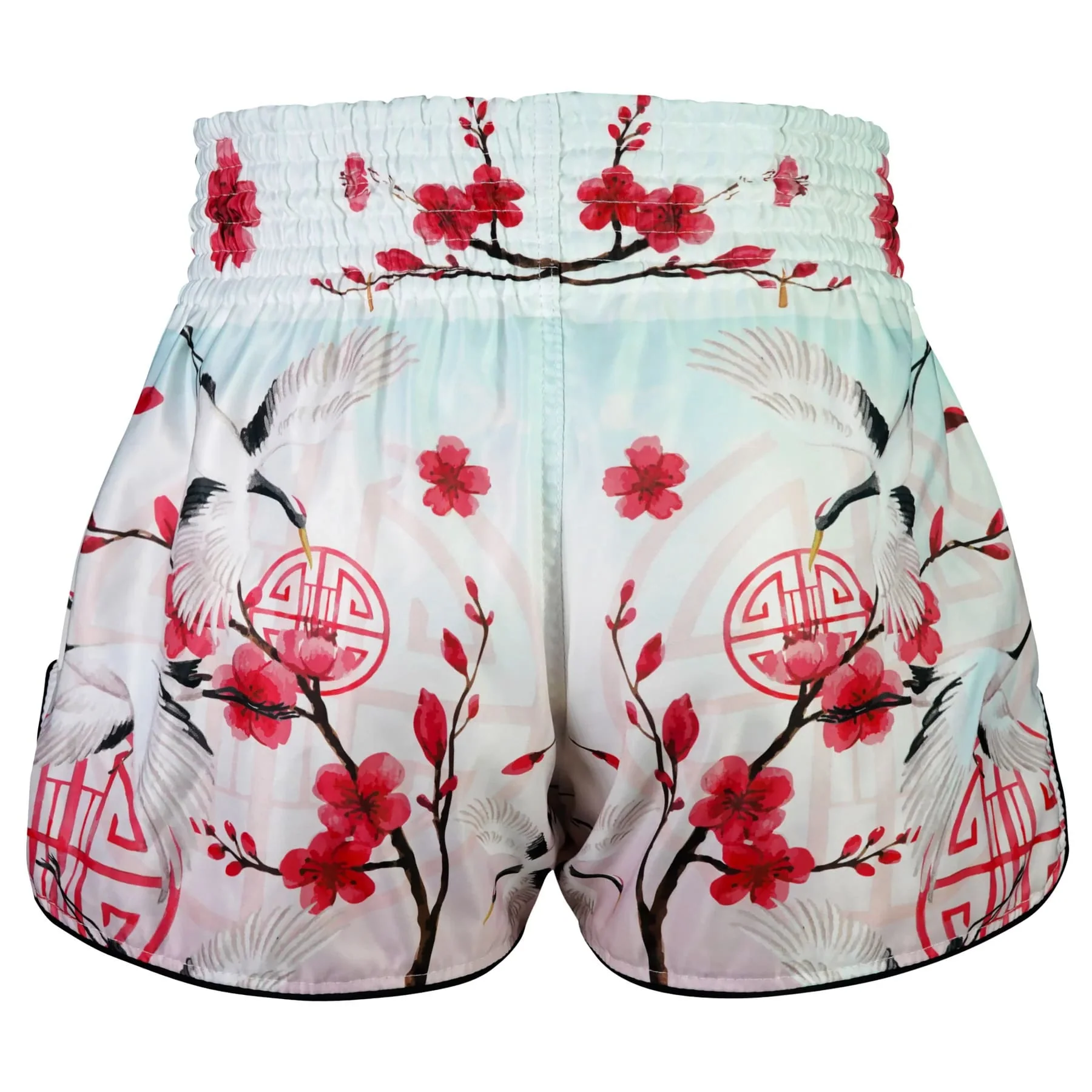 RMS114 TUFF High-Cut Retro Muaythai Shorts Akai Tsuru The Red Crane - Image 3