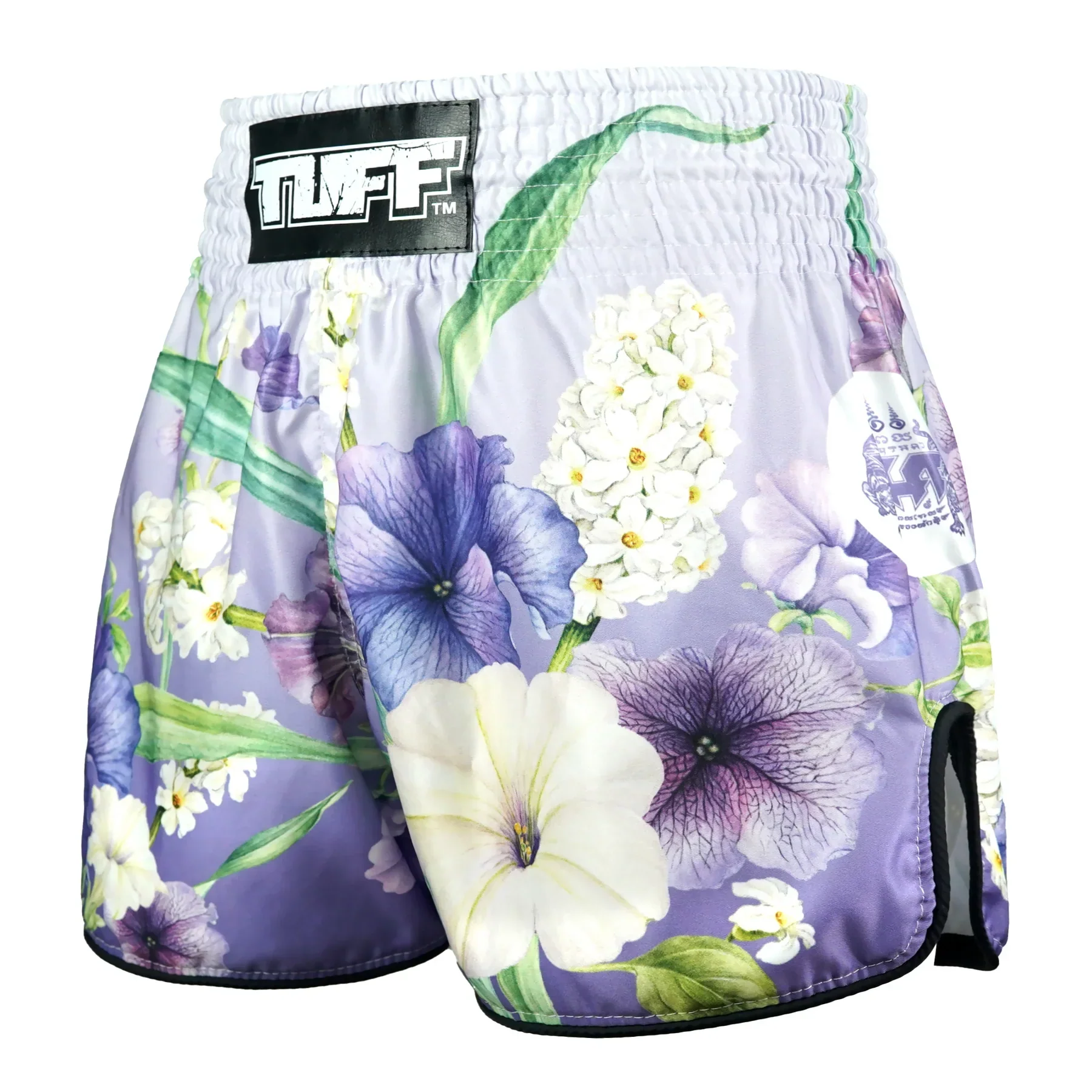 RMS124 TUFF High-Cut Retro Muaythai Shorts Purple An-Chan - Image 2
