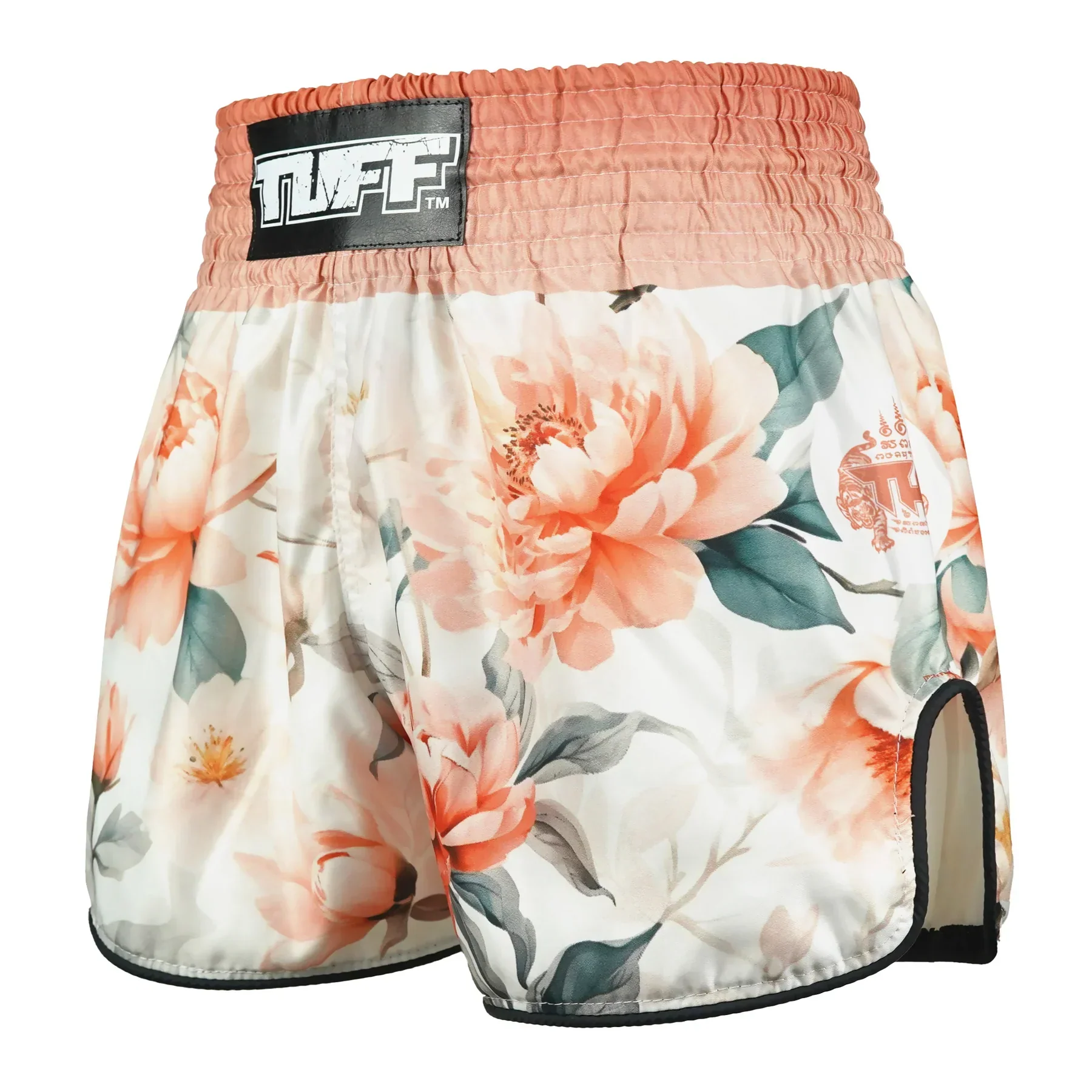RMS125 TUFF High-Cut Retro Muaythai Shorts Tub-Tim Bloom - Image 2
