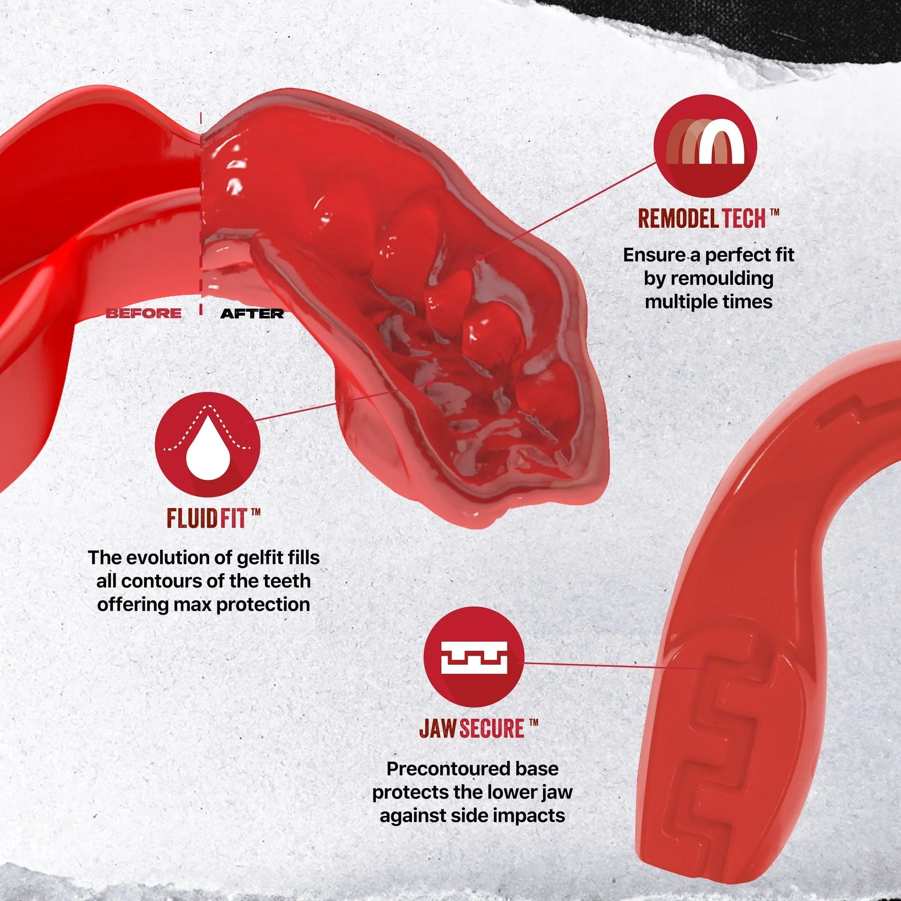 SafeJawz Intro Mouthguard Red - Image 2