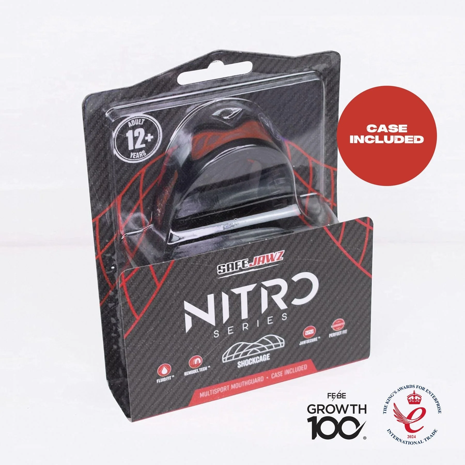 SafeJawz Nitro Mouth Guard Black-Red - Image 5