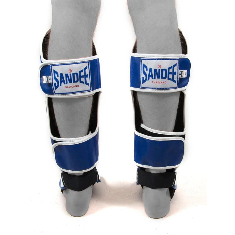 Sandee Authentic Kids Shin Guards Blue/White - Image 3
