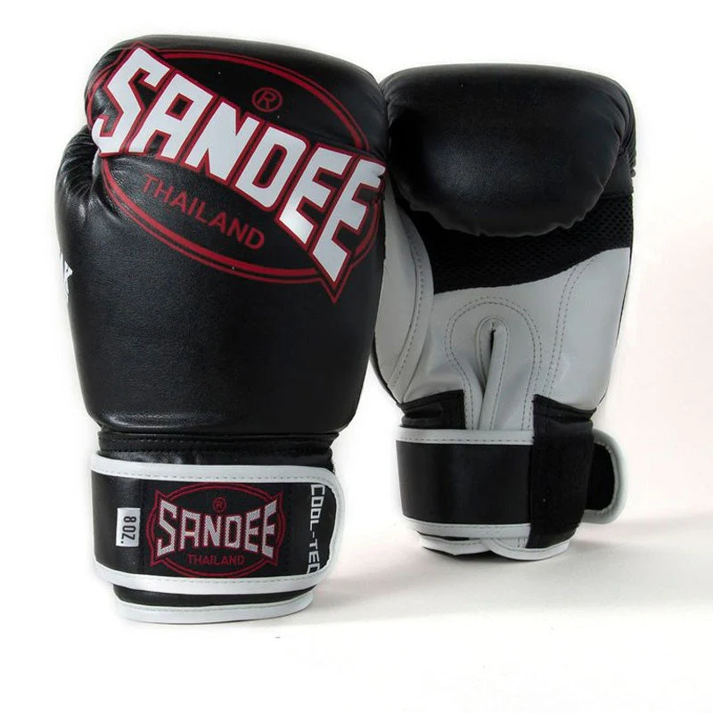 Sandee Cool-Tec Kids Muay Thai Gloves Black/Red - Image 4