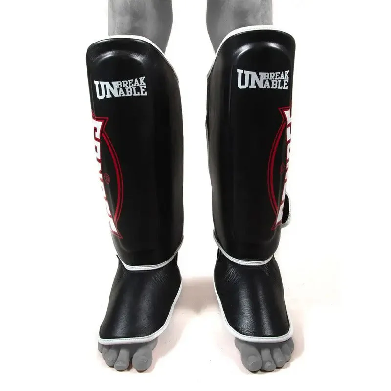 Sandee Cool-Tec Shin Guards Black/White/Red - Image 3