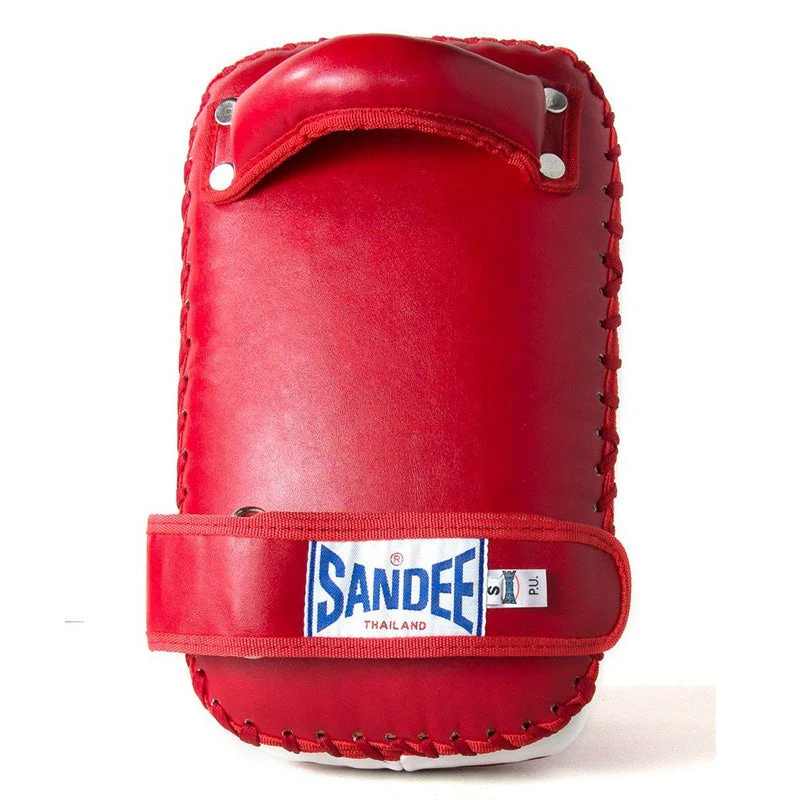 Sandee FTP2 Extra Thick Flat Thai Kick Pads Red/White - Image 3