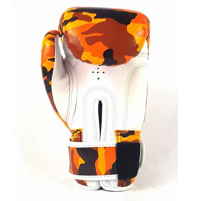 Sandee Kids Muay Thai Gloves Camo Orange - Image 3