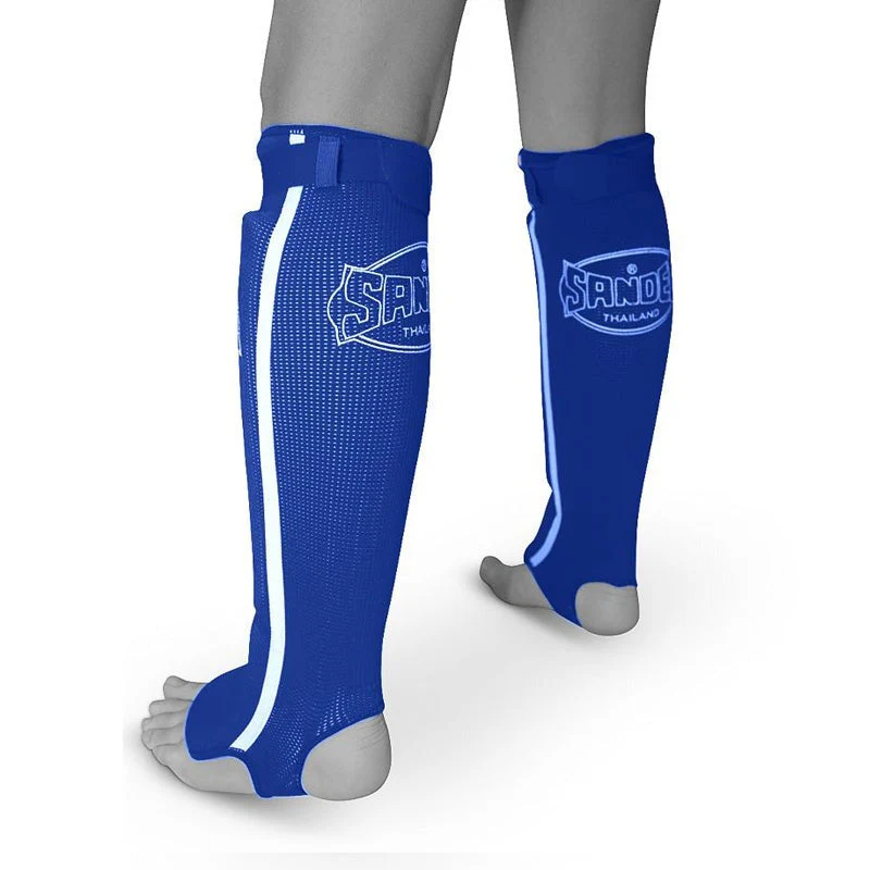 Sandee Slip-on Competition Shinguards Blue-White - Image 3