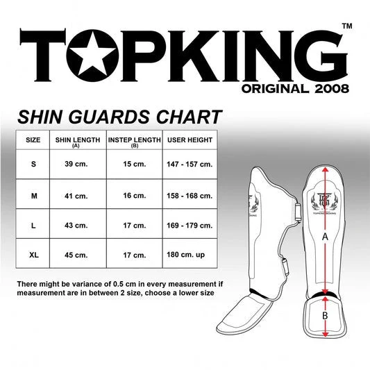 Top King TKSGP-GL Pro Leather Shin Guards Black - Image 7