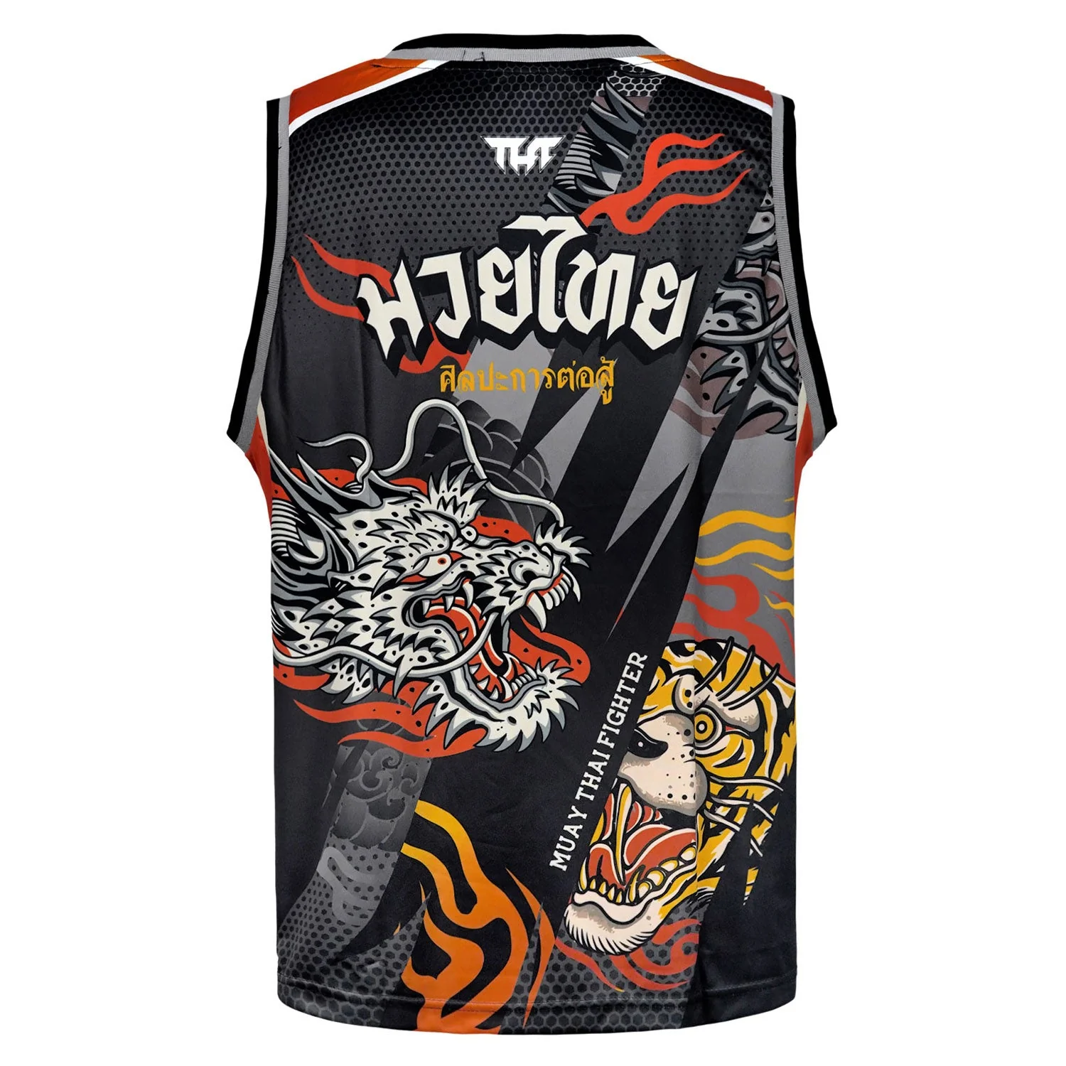 TT105 TUFF Tank Top Black Dragon and Tiger - Image 3
