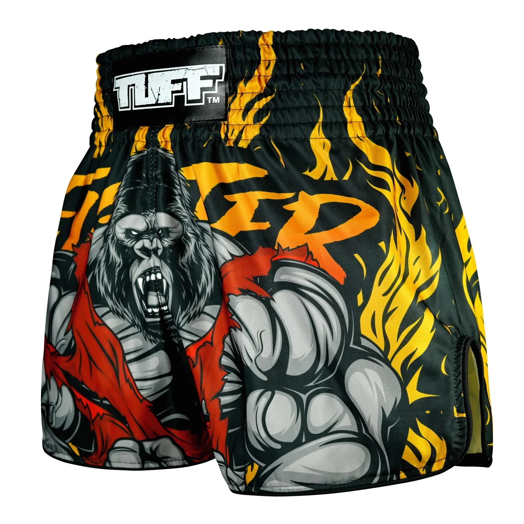 TUFF High-Cut Retro Muaythai Shorts - RMS122 - The Gigantic Beast - Image 4