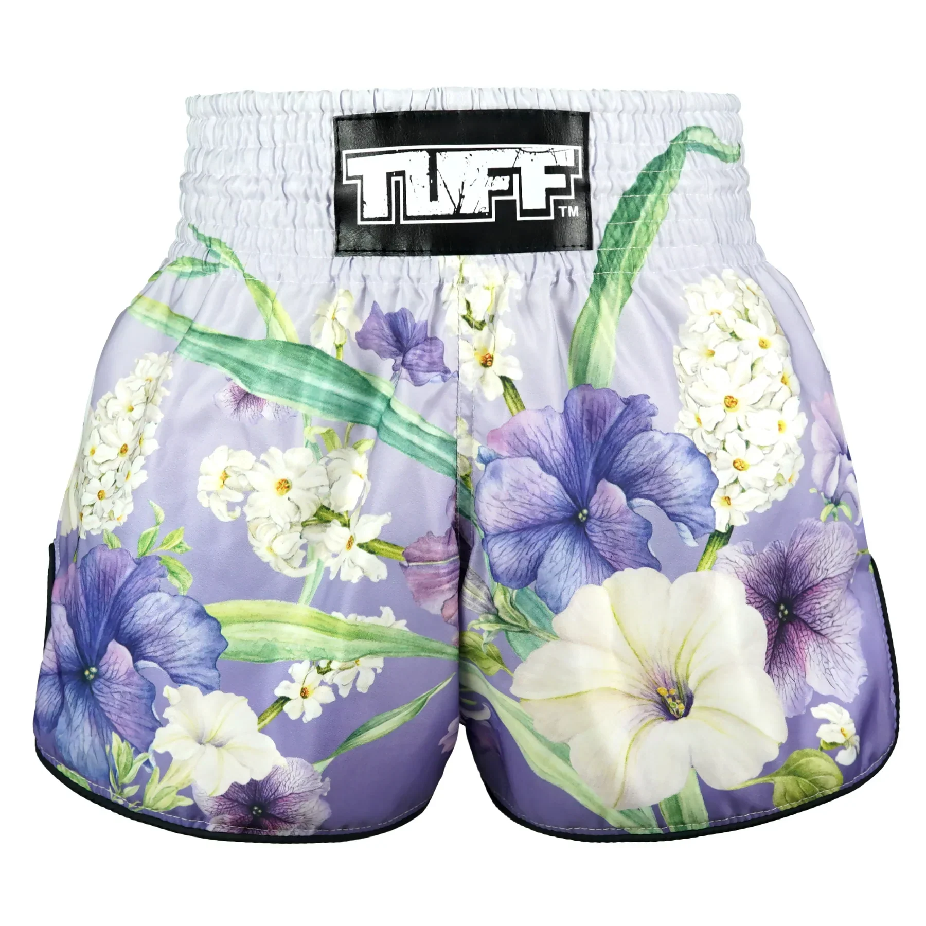 TUFF High-Cut Retro Muaythai Shorts - RMS124 - Purple An-Chan - Image 3