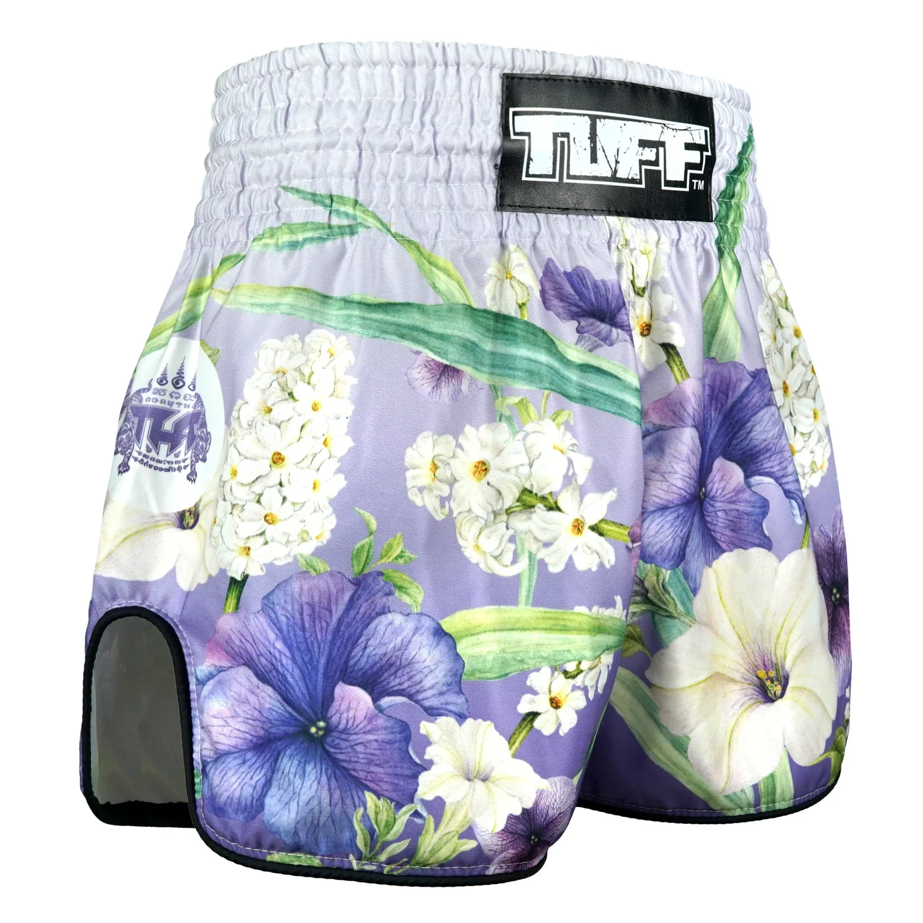 TUFF High-Cut Retro Muaythai Shorts - RMS124 - Purple An-Chan - Image 4