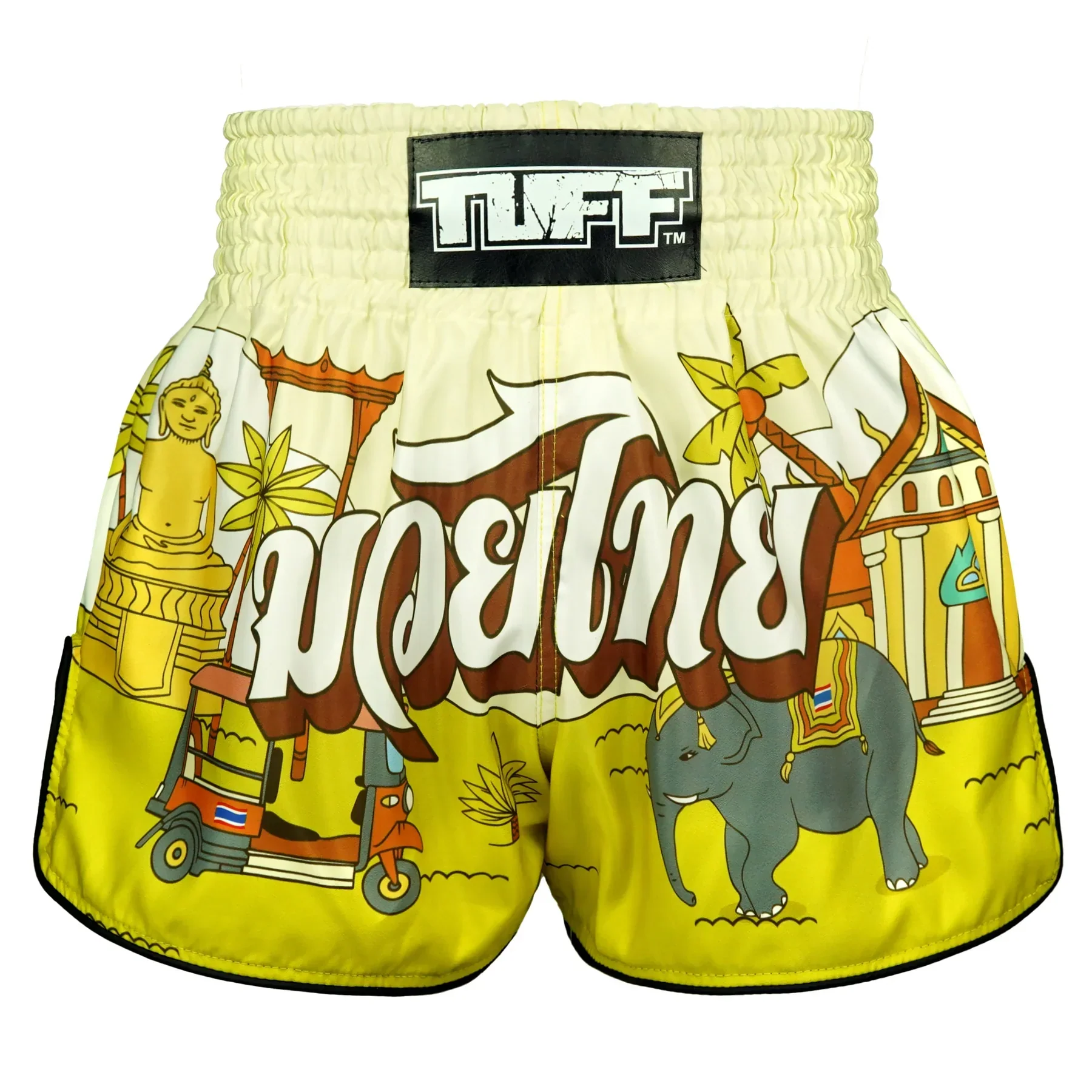 TUFF High-Cut Retro Muaythai Shorts - RMS127 - The Sunshine Journey - Image 3