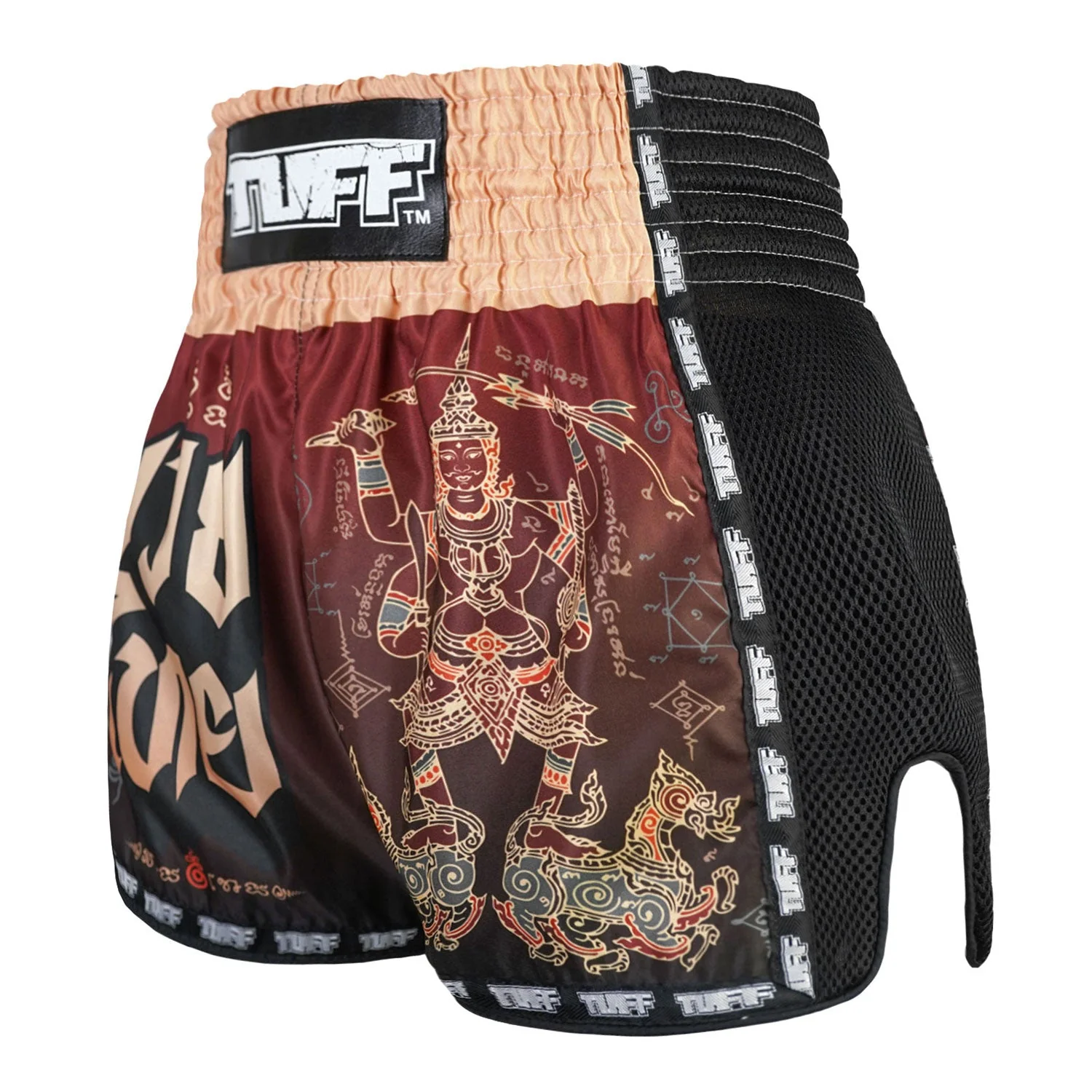 TUFF Muaythai Shorts Retro Style - MSC101 - Yant Narai Turning the Land - Image 2